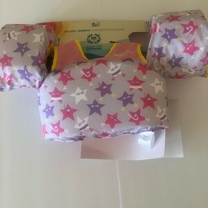 Speedo Pink and Yellow Star Swim Vest